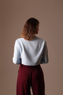Blazer Alfaiataria Cropped Azul Sereno - TYNA - foto 5