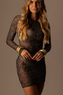Vestido Tule Curto Onça - TYNA - foto 1