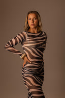 Vestido Tule Longo Zebra - TYNA - foto 2