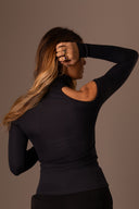 Blusa Manga Longa Gola Preta - TYNA - foto 6