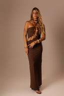Vestido Longo Café Argolas - TYNA - foto 9