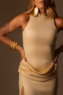 Vestido Champagne Fenda - TYNA - foto 5