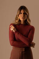 Blusa Vinho Manga Comprida Tule - TYNA - foto 5