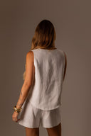 Short Linho Puro Off White - TYNA - foto 3