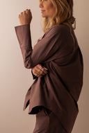 MAXI CAMISA ANA MARROM TABACO