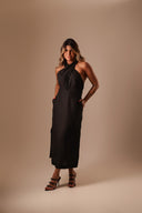 Vestido Preto Franja Linho - TYNA - foto 4